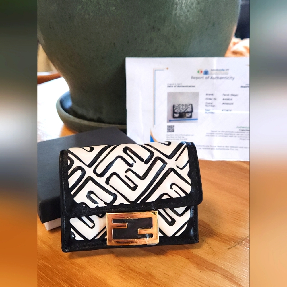 NWOT Fendi X Joshua Vides Micro Trifold Wallet - Picture 1 of 16